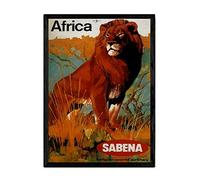 Nacnic Affiche Vintage de l'Afrique - Sabena. Lames pour décorer des intérieurs avec des images vintage et une ancienne publicité. Peintures de décoration rétro. Taille A3 avec cadre