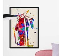 Nacnic - Affiches décoratives Star Wars style aquarelle Yoda Star Wars Posters. Décoration maison Geek et Peintures Originales. 30x40 cm sans cadre.