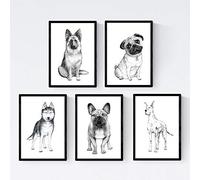 Nacnic affiches meute de chiens chiens décoratifs raza.Láminas. format A4