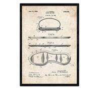 Nacnic brevet Slipper Affiche avec le basket-ball. Feuille avec le vieux brevet de dessin en format A3 et vintage background