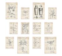 Nacnic Ensemble de 12 impressions de brevets de machines volantes : 4 A3 et 8 A4, sans cadres, design vintage, idéal pour les amateurs d'art - Impressions uniquement, affiches, décoration murale.