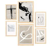 Nacnic Ensemble de 6 Affiches Kline. Collection de plaques avec Collage esthétique pour la décoration d'intérieur. Tailles A3 et A4.