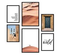 Nacnic - Ensemble de 6 Affiches photographiques du désert marocain - Images Sauvages du Pays marocain. Décoration Murale pour la Maison - Tailles A4 et A5. Non encadré