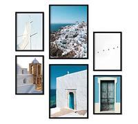 Nacnic - Ensemble de 6 posters Photographie des îles grecques - Impression murale d'été en Grèce - Décoration intérieure - Format A4 et A5. Non encadré