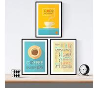 Nacnic Ensemble de Feuilles de café. Affiches de Types de café. Café rétro 2. Format A4 sans Cadre