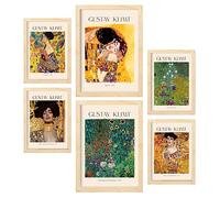 Nacnic Feuille d'affichage Klimt 1. Painter Gallery. Peintures décoratives pour votre salon, chambre, maison. Impressions d'art mural. Tailles A4 et A3 avec des cadres en bois clair