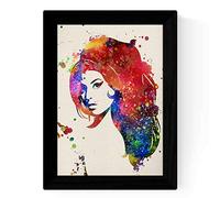 Nacnic Film de la célèbre Amy Winehouse au format A4 style explosion de couleur Poster collection musiciens. Papier 250 g. Avec cadre