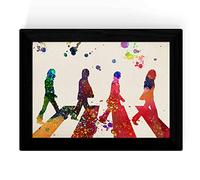 Nacnic Impression du groupe de musique The Beatles (passage piéton) au format A4. Affiche de style Éclat de couleur. Feuille de papier 250 gr. Sans cadre.
