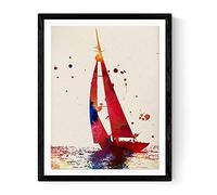 Nacnic Imprimée Originale. Voilier, Cadeaux de la mer. Feuilles à encadrer avec des Images de Bateaux. Curieux Cadeau. Papier 250 en grmes au Format 24x30 Cm. sans Cadre.