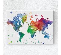 Nacnic Imprimer pour le cadrage Carte du monde avec Arcoiris. format A4