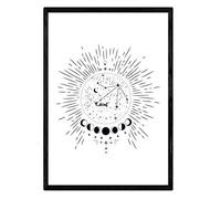 Nacnic Laminant avec la constellation de la Balance. Affiche avec le symbole du zodiaque format A3 et fond blanc