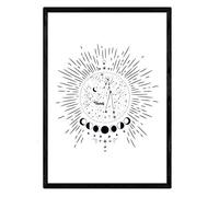 Nacnic Laminant avec la constellation du Taureau. Affiche avec le symbole du zodiaque format A3 et fond blanc
