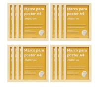 Nacnic - Lot de 12 Cadres A4 - Bois MDF, Bois Clair et Plexiglas - Photographie, Tirages, Décoration Murale pour Salon, Chambre et Bureau