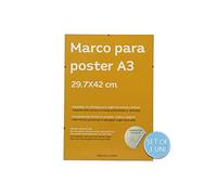 Nacnic - Lot de 3 cadres transparents en verre acrylique sans bords | Protection et présentoir de photos, feuilles, affiches et décoration pour salon, chambre ou bureau | A3 (29,7 x 42 cm)