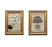 Nacnic Lot de Deux Cadres Plates filigranés d'or avec Un Cadeau (20x25cm)