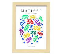 Nacnic Matisse Fauvism Collection Poster 44. Illustrations dans le style d'exposition d'art en couleur pour la décoration intérieure. A4, avec cadre.