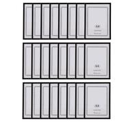 Nacnic - Pack de 24 cadres A4 en noir | Protection et affichage de photographies, impressions, affiches, peintures et décoration pour salon, chambre ou bureau | A accrocher ou à soutenir