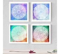 Nacnic Pack d'imprimés pour encadrer la VÉRITÉ. Affiches carrées avec des images de mandalas. Décoration d'intérieur. Feuilles d'encadrement. Papier 250 grs au format 20X20, sans cadre.