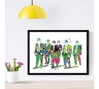Nacnic Poster Reservoir Dogs style aquarelle. feuilles de films, des films et des acteurs. De vieilles affiches de cinéma avec style aquarelle. format A4
