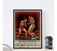 Nacnic Poster vintage. affiche de boxe vintage Politeama Garibaldi. A3 Sans cadre.