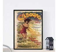 Nacnic Poster vintage. Affiche Publicité Casino de Paris Cabourg. A4 Sans cadre.