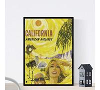 Nacnic Poster vintage. Affiche vintage Amérique. Californie. Format A3 sans cadre