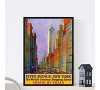 Nacnic Poster vintage. Affiche vintage Amérique. Fifth Avenue, New York. A4 Sans cadre.