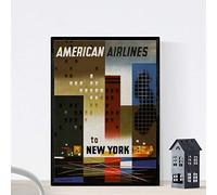 Nacnic Poster vintage. Affiche vintage Amérique. New York. Format A3 sans cadre