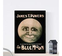 Nacnic Poster vintage. Affiche vintage de Blue Moon. A3 Sans cadre.