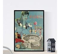 Nacnic Poster vintage. Affiche vintage Europe. Voyages à Madrid. Format A3 sans cadre