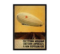 Nacnic Poster Vintage Globe Russe Feuilles pour décoration intérieure avec images vintage et de publicité ancienne. Tableaux décoratifs rétro. Format A3 avec cadre.