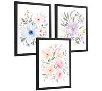 Nacnic Posters Floraux Pastel avec Art de Bouquet de Fleurs Aquarelle