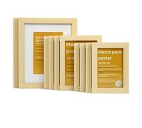 Nacnic set de 10 cadres classiques pour protéger et afficher des photos, diplômes, dessins, affiches... 2 pièces 20x25, 4 pièces 13x18 et 4 pièces 10x15 en bois.