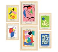 Nacnic Set of 6 Affiches Exposition d'art. Collection de plaques avec Collage esthétique pour la décoration d'intérieur. Tailles A3 et A4.