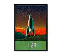 Nacnic TITAN Imprimer. Affiches avec des illustrations détaillées de l'espace. Images colorées de satellites, d'étoiles et de planètes. Décoration d'intérieur. Taille A3.
