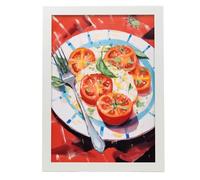 Nacnic Tomates deleite Feuille. Dans Pintura de alimentos Affiche. Tableaux décoratifs esthétiques pour votre salon, chambre, maison Tailles A3 avec des cadres blancs