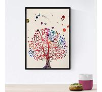 Nacniquez des formes murales décoratives d'art encadré. Feuilles de style aquarelle. Feuilles encadrées avec des images de la nature. Cadeau créatif pour votre ami. Avec Cadre.