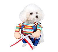 NACOCO Chien Halloween Ciseaux Style poupée Costume Animal de Compagnie Noël Cosplay poupée réglable drôle vêtements spéciaux Chiot fête vêtements pour Petits Chiens Chats(L)