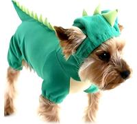 NACOCO Costume avec motif de dinosaure pour chien - Vêtements pour animaux de compagnie de taille moyenne et grande (vert, taille XL)