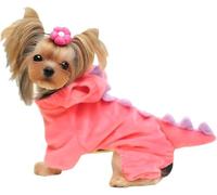 NACOCO Costume avec motif de dinosaure pour chien - Vêtements pour animaux de compagnie de taille moyenne et grande (rose, taille 2XL)