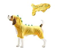 NACOCO Costume d'Halloween de dinosaure pour chien - Sweat à capuche avec design de vêtements pour animaux de compagnie - Jaune pour chiens de taille moyenne et grande (jaune, taille 4XL)