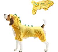 NACOCO Costume d'Halloween de dinosaure pour chien - Sweat à capuche avec design de vêtements pour animaux de compagnie, jaune pour chiens de taille moyenne et grande (jaune, taille M)