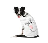 NACOCO Costume d'Halloween fantôme pour chien - Sweat à capuche chaud pour animaux de compagnie de petite et moyenne taille (fantôme blanc, taille XL)