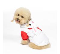 NACOCO Costume d'Halloween lapin pour chien - Sweat à capuche pour animal de compagnie, Noël, Nouvel An, manteau de fête chaud pour chats et chiens de petite et moyenne taille (lapin rouge, taille S)