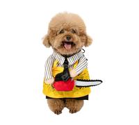 NACOCO Costume d'Halloween pour chien, vêtements de costumade pour animal de compagnie, vêtements spéciaux réglables pour chiots de petite, moyenne et grande taille (tronçonneuse jaune, taille S)