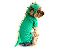 NACOCO Dog Dinosaur Design Costume Rose vêtements pour Animaux de Compagnie pour Chien Moyen et Grand(Vert, S)