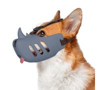 NACOCO Muselière anti-morsure pour chien - Bouche douce avec sangle réglable, housse en silicone respirant pour animal domestique pour mordre et mastiquer les animaux domestiques de petite, moyenne