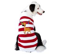NACOCO Pull pour chien et chat Motif cloches de sapin de Noël Rouge XL