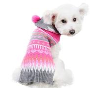 NACOCO Pullover Chat Flocon de Neige Sweat à Capuche Halloween fête de Noël, L, Rose