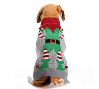 NACOCO Pullover de Noël Ugly Elf pour Animal Domestique Pull Clown Vacances et Parti pour Chien et Chat(M)